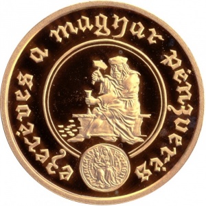 Реверс монеты Венгрия, 20.000 форинтов, 2001, 1000 лет венгерской чеканке монет