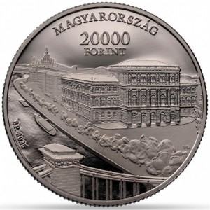 Аверс монеты Венгрия, 20.000 форинтов, 2025, 200 лет Венгерской академии наук