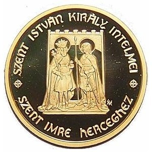 Реверс монеты Венгрия, 50.000 форинтов, 2010, Святые Стефан и Эмерик