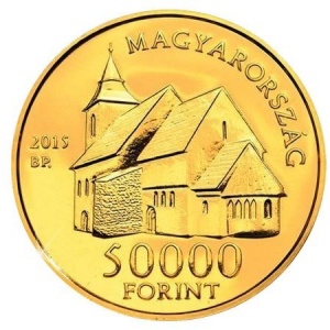 Аверс монеты Венгрия, 50.000 форинтов, 2015, 425 лет Библии Визсоли