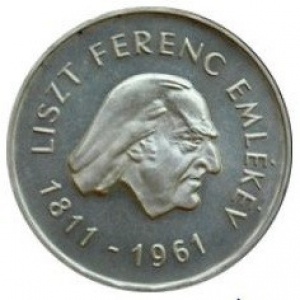 Аверс монеты Венгрия, 50 форинтов, 1961, 150 лет со дня рождения Ференца Листа