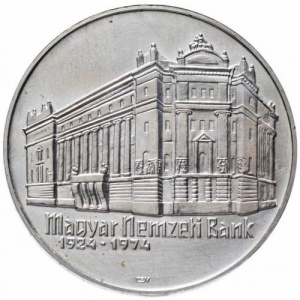 Реверс монеты Венгрия, 50 форинтов, 1974, 50 лет Национальному банку