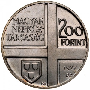 Аверс монеты Венгрия, 200 форинтов, 1977, Тивадар Чонтвари Костка