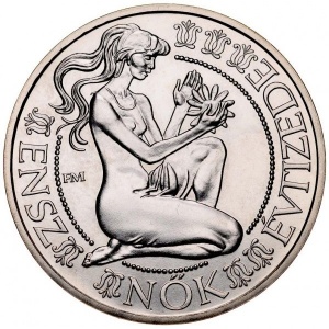 Реверс монеты Венгрия, 500 форинтов, 1984, Организация Объединённых Наций - Десятилетие женщин