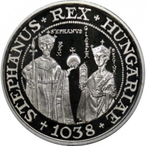 Реверс монеты Венгрия, 500 форинтов, 1988, 950 лет со дня смерти Иштвана I