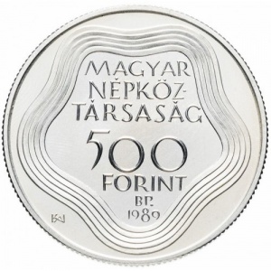 Аверс монеты Венгрия, 500 форинтов, 1989, XXV Летние Олимпийские игры, Барселона 1992