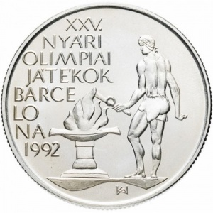 Реверс монеты Венгрия, 500 форинтов, 1989, XXV Летние Олимпийские игры, Барселона 1992