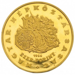 Аверс монеты Венгрия, 1000 форинтов, 1966, 400 лет со дня смерти Миклоша Зриньи