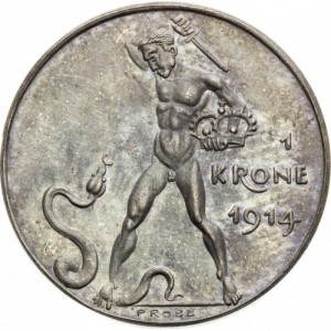 Реверс монеты Венгрия, 1 крона, 1914, 1 корона /серебро/