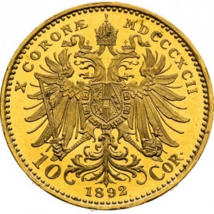 Реверс монеты Венгрия, 10 крон, 1892-1893