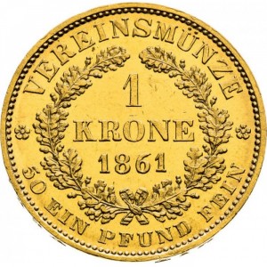 Реверс монеты Венгрия, 1 крона, 1858-1865