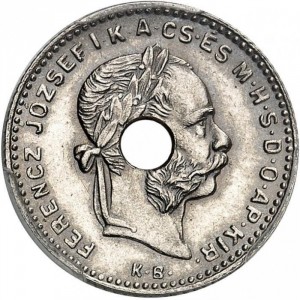 Аверс монеты Венгрия, 4 форинта, 1891, Серебро