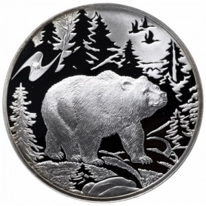 Реверс монеты Россия, 3 рубля, 2009, ЕврАзЭС - Медведь