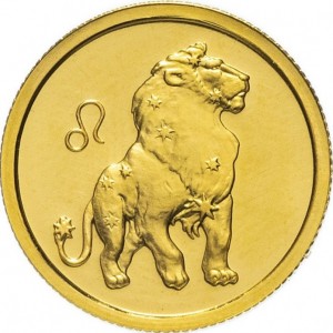 Реверс монеты Россия, 25 рублей, 2002, Знаки зодиака - Лев