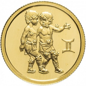 Реверс монеты Россия, 25 рублей, 2003, Знаки зодиака - Близнецы