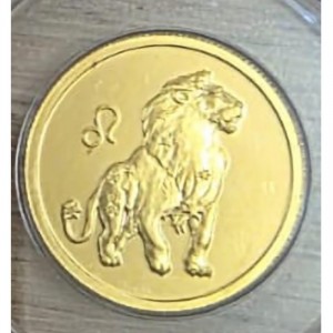 Реверс монеты Россия, 50 рублей, 2003, Знаки зодиака - Лев
