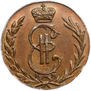 Аверс монеты Российская Империя, 1 деньга, 1766-1779