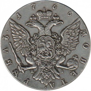 Реверс монеты Российская Империя, 1 рубль, 1766-1776