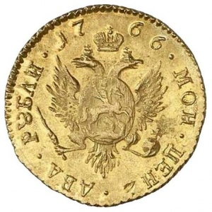 Реверс монеты Российская Империя, 2 рубля, 1766