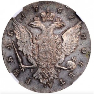 Реверс монеты Российская Империя, 1 рубль, 1762
