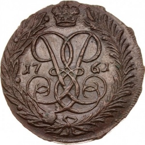 Аверс монеты Российская Империя, 2 копейки, 1757-1762
