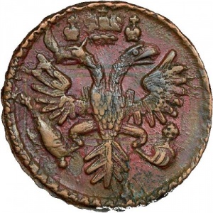 Аверс монеты Российская Империя, 1 деньга, 1730-1754
