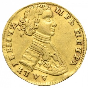 Аверс монеты Российская Империя, 1 червонец, 1706