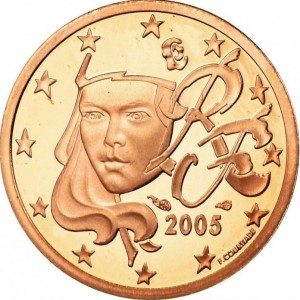 Аверс монеты Франция, 2 евроцента, 1999-2026