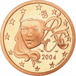 Аверс монеты Франция, 5 евроцентов, 1999-2026
