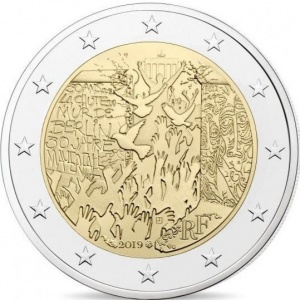 Аверс монеты Франция, 2 евро, 2019, 30 лет падению Берлинской стены