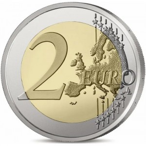 Реверс монеты Франция, 2 евро, 2025, Собор Парижской Богоматери