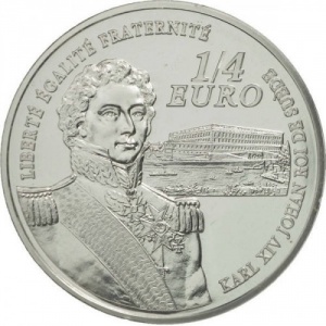 Реверс монеты Франция, ¼ евро, 2006, Маршалл Бернадот