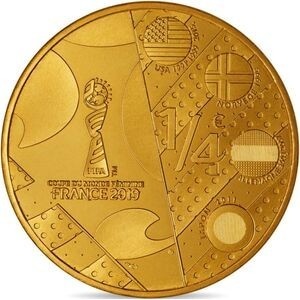 Реверс монеты Франция, ¼ евро, 2019, Чемпионат мира по футболу среди женщин, 2019 - Вратарь