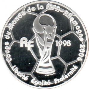 Реверс монеты Франция, 1½ евро, 2005, Чемпионат мира по футболу 2006, Германия