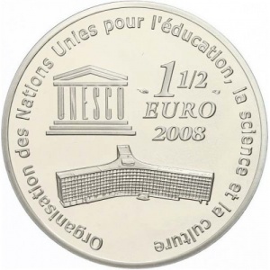 Реверс монеты Франция, 1½ евро, 2008, Всемирное наследие ЮНЕСКО - Большой каньон