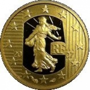 Аверс монеты Франция, 5 евро, 2007, 5 лет введению ЕВРО