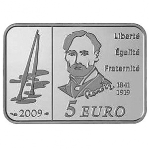 Реверс монеты Франция, 5 евро, 2009, Художники - Пьер Огюст Ренуар
