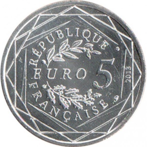 Аверс монеты Франция, 5 евро, 2013, Равенство