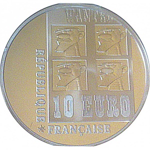 Реверс монеты Франция, 10 евро, 2009, Счастливчик Люк