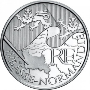 Аверс монеты Франция, 10 евро, 2010, Регионы Франции - Нижняя Нормандия