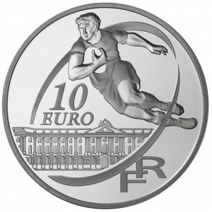 Аверс монеты Франция, 10 евро, 2010, "Стад Тулузен" регбийный клуб