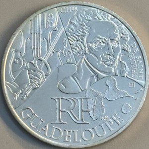 Аверс монеты Франция, 10 евро, 2012, Регионы Франции - Гваделупа