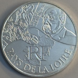 Аверс монеты Франция, 10 евро, 2012, Регионы Франции - Земли Луары