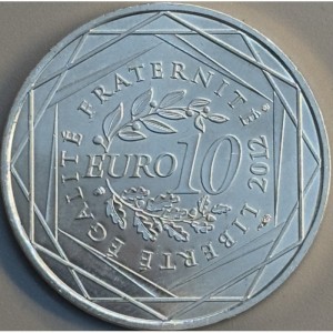 Реверс монеты Франция, 10 евро, 2012, Регионы Франции - Юг-Пиренеи