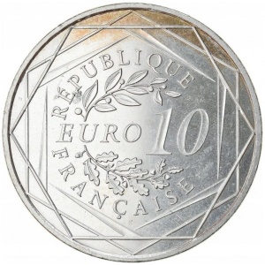 Реверс монеты Франция, 10 евро, 2012-2013, Геркулес