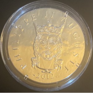 Реверс монеты Франция, 10 евро, 2012, Короли Франции - Филипп II Август, 1180-1223