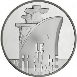 Аверс монеты Франция, 10 евро, 2012, Великие французские корабли - Le France