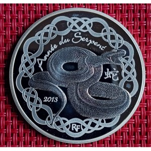 Аверс монеты Франция, 10 евро, 2013, Китайский гороскоп - Год змеи