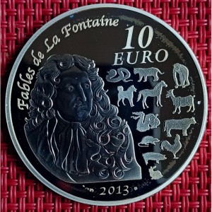 Реверс монеты Франция, 10 евро, 2013, Китайский гороскоп - Год змеи