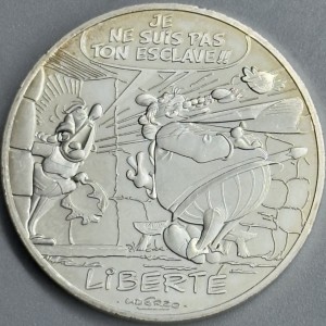Реверс монеты Франция, 10 евро, 2015, LIBERTÉ, "Je ne suis pas ton esclave"